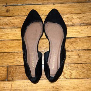 Madden Girl Black Suede Flats